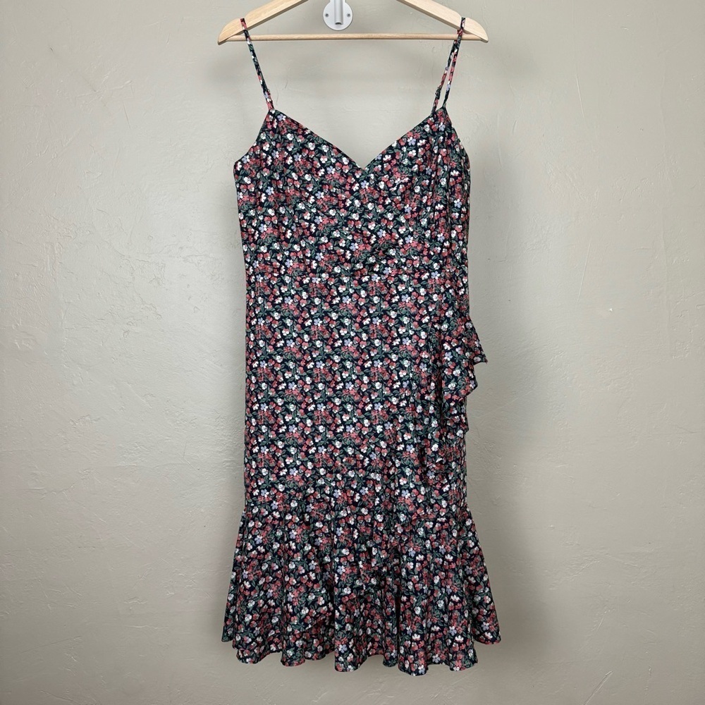 J. Crew Ruffle Hem Dress in Liberty Sarah Floral Fabric